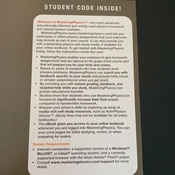 NWT❗️Mastering Physics student access kit & ebook - Picture 3 of 6